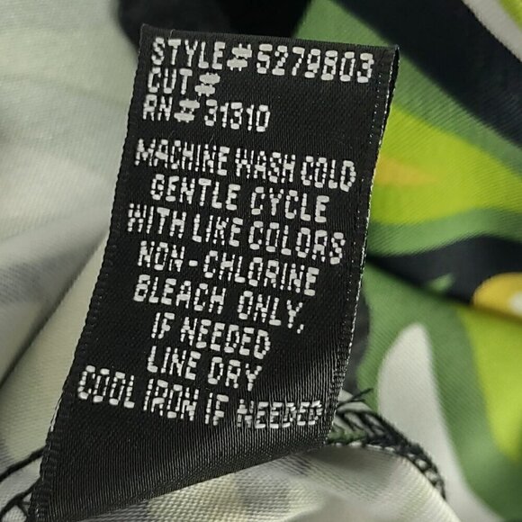 Kim Rogers Signature Petite Green White Black, Tan, Patterned Midi Dress Size 4P - Picture 11 of 11